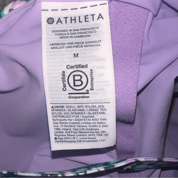 NWT Athleta Hermosa One Piece Swimsuit Floral Print Camo Flora Gables Medium - Picture 7 of 11